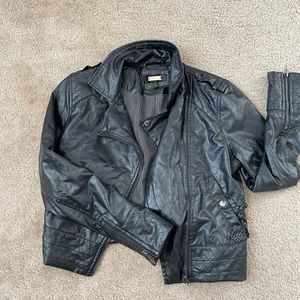 Leather black jacket